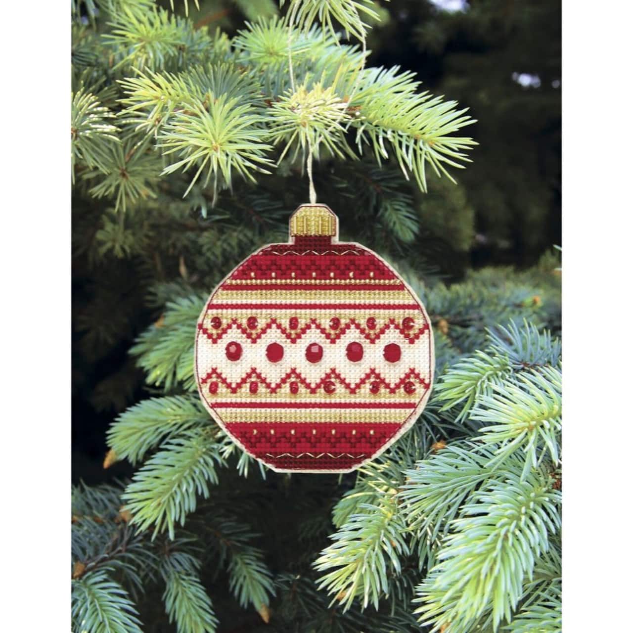 Crystal Art Christmas Tree Toy Plastic Canvas Counted Cross Stitch Kit Set Of Pictures Merry Christmas